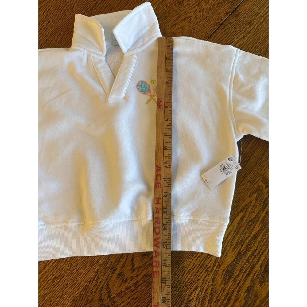 NWT Old Navy Girls Tennis Crop Sweatshirt Girls Size‎ 6-7